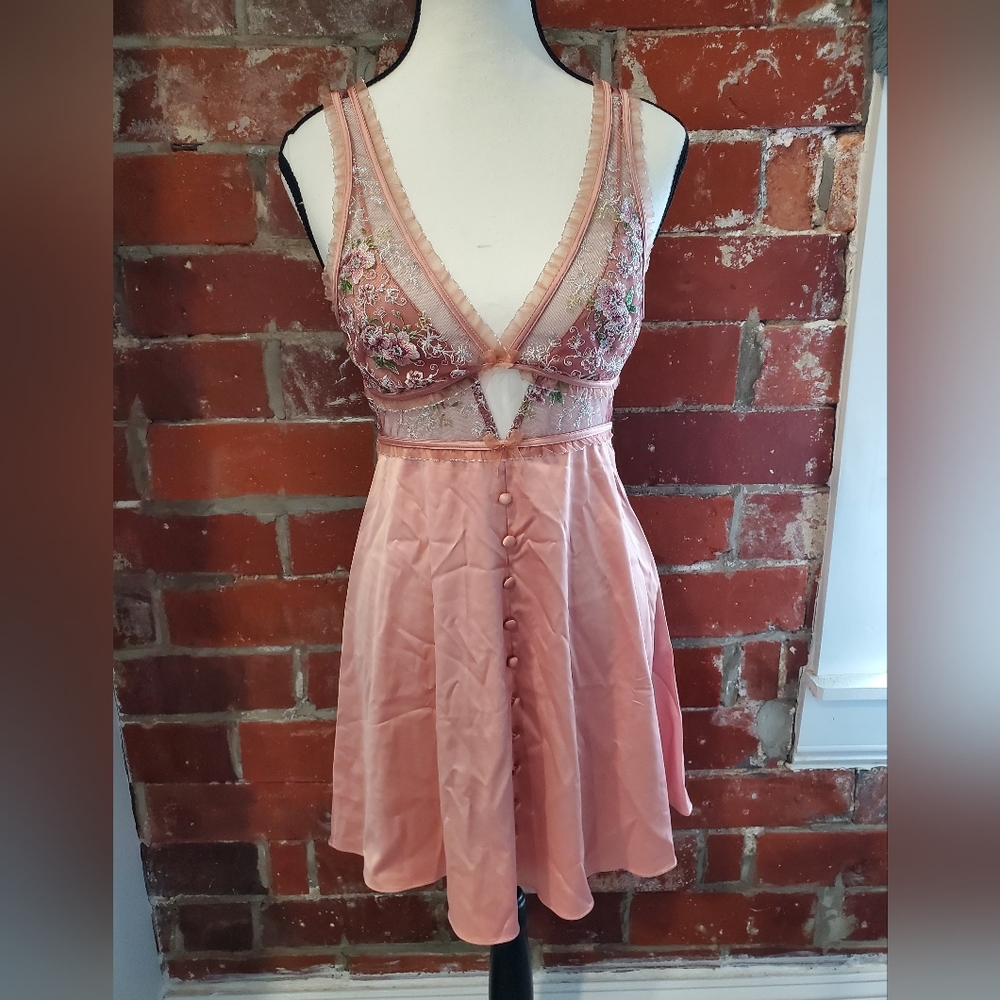 For Love and Lemons Euphoria Embroidered Slip Dress